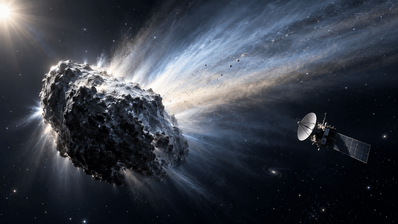 Original scientific illustration for Halley's Comet 2061: Next Appearance and the Proposed Rendezvous Mission