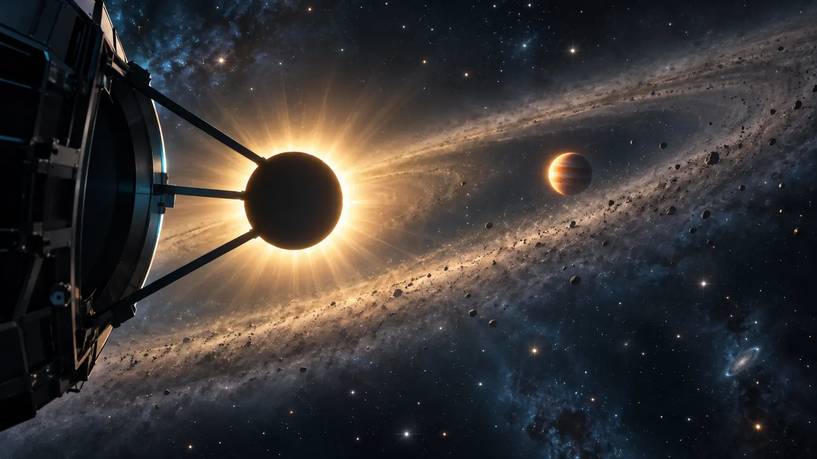 Direct imaging of an exoplanet after a coronagraph blocks its star's glare