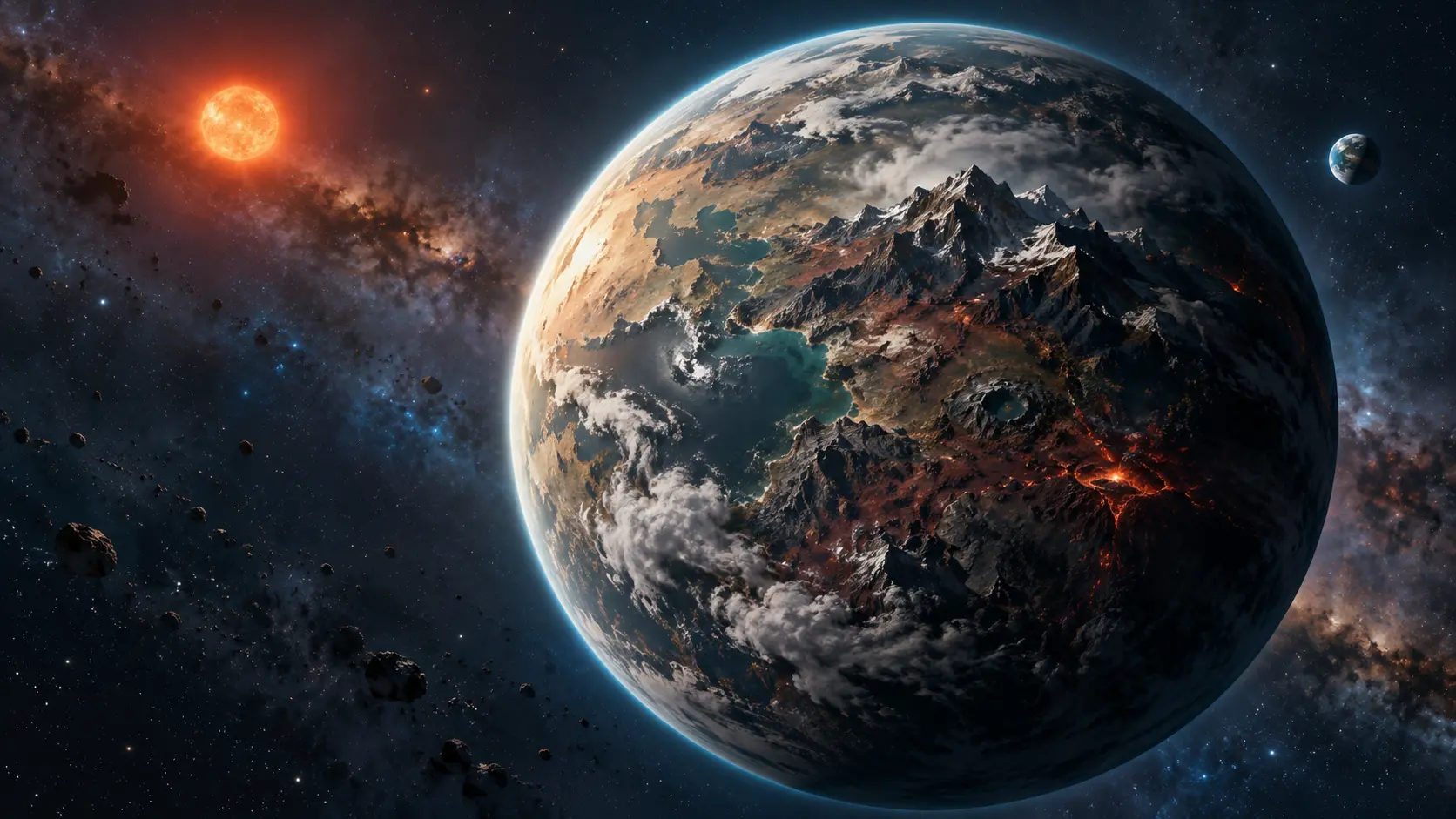 Super-Earth exoplanet larger than Earth orbiting a distant star